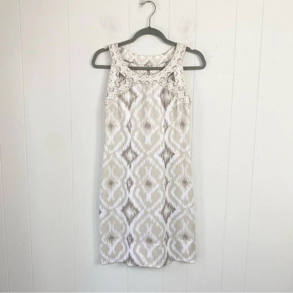 Gretchen Scott Designs Isosceles Dress in Kitt Ikat- Khaki Size XS Stretch - Picture 2 of 11